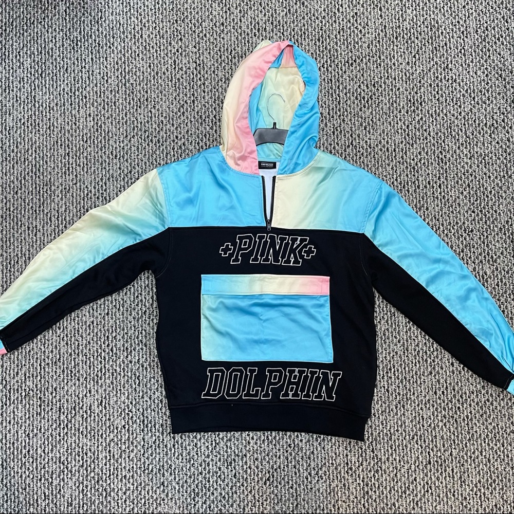 Pink Dolphin Quarter Zip Hoodie